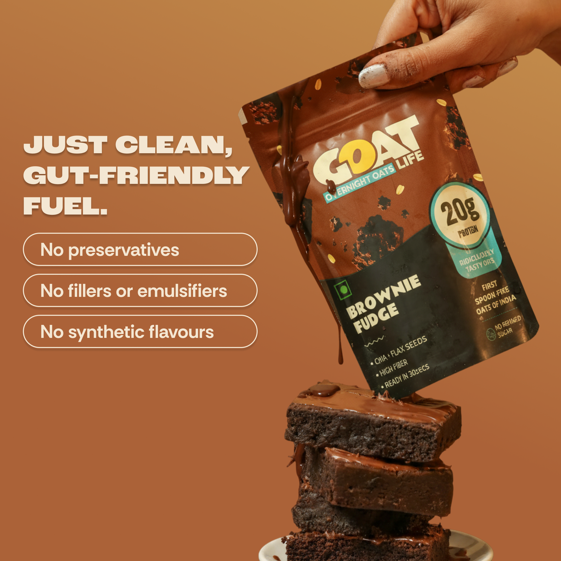 Brownie Fudge High Protein Oats - Pack of 5