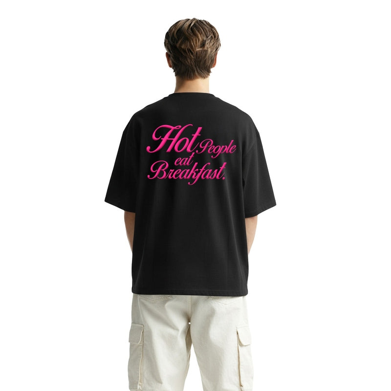 HOT PEOPLE EAT BREAKFAST HEAVYWEIGHT T-SHIRT