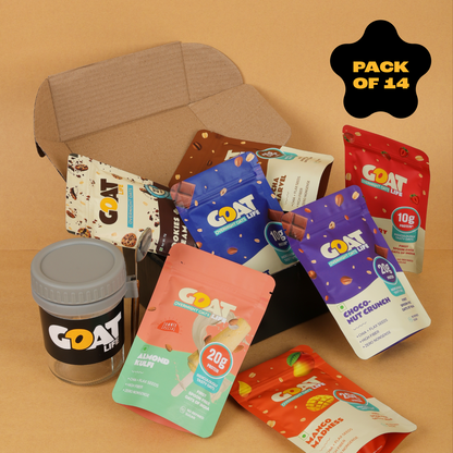 ASSORTED PROTEIN BOX (PACK OF 14 + JAR)