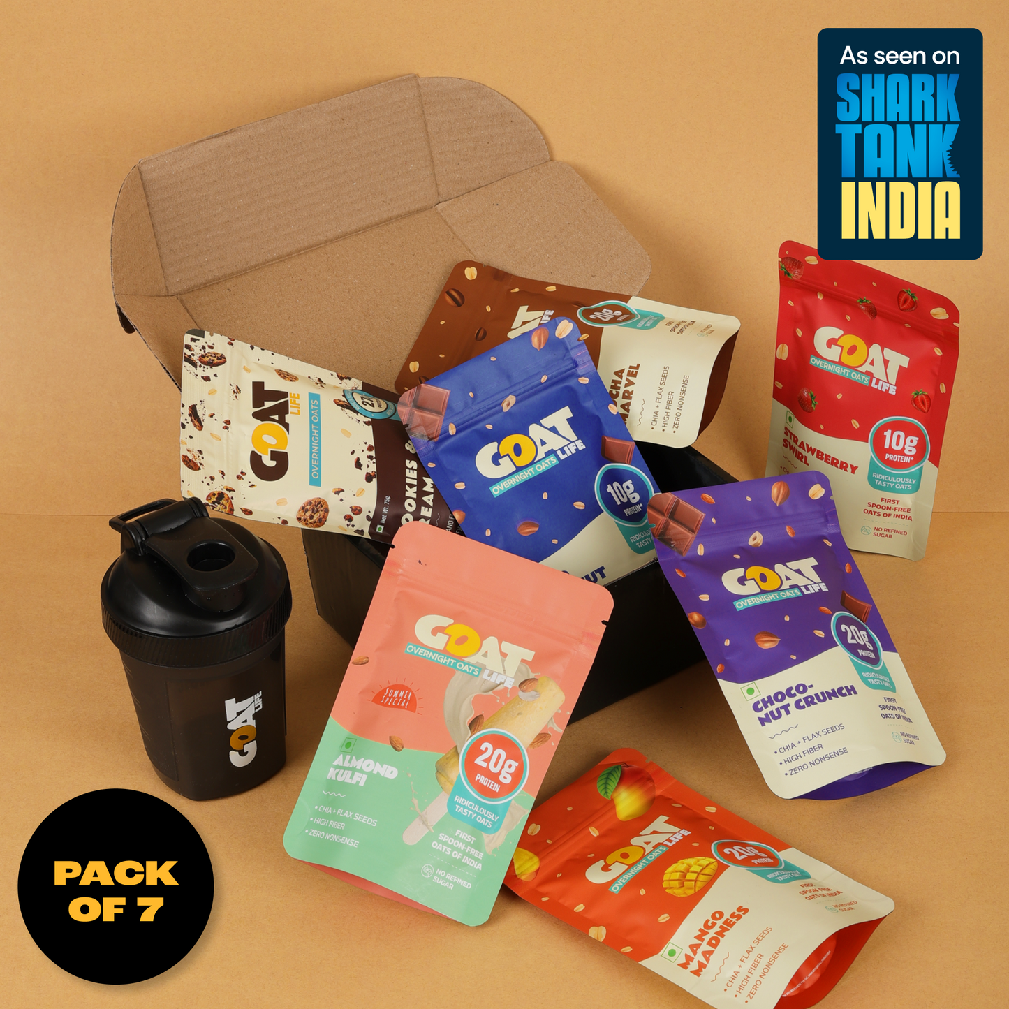 SHARKS ASSORTED BOX (Pack of 7 + Sipper)