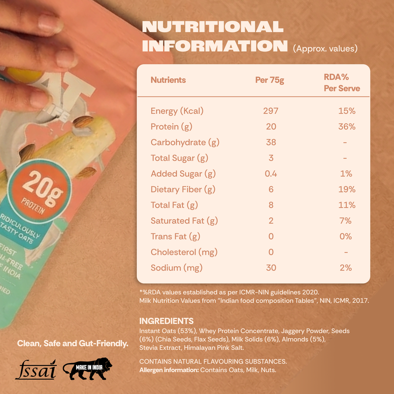 Almond Kulfi High Protein Oats