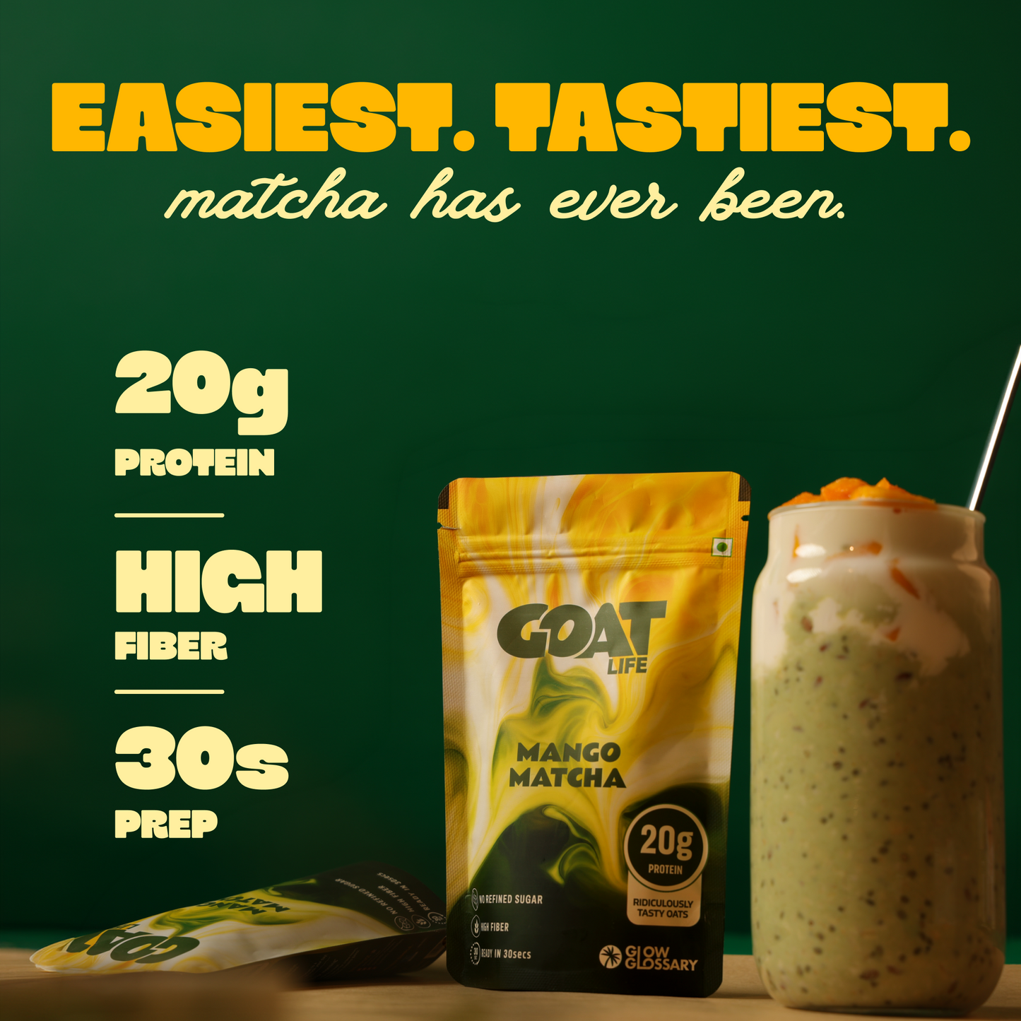 MANGO MATCHA HIGH PROTEIN OATS ( PACK OF 5 )